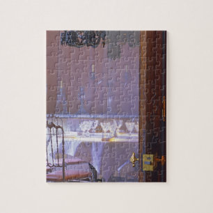 The private dining room with the black crystal jigsaw puzzle