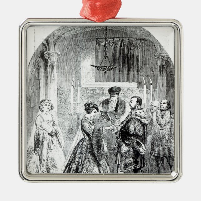 The Private Marriage of Anne Boleyn Metal Ornament (Front)