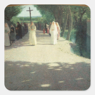 The Procession, 1892-95 Square Sticker