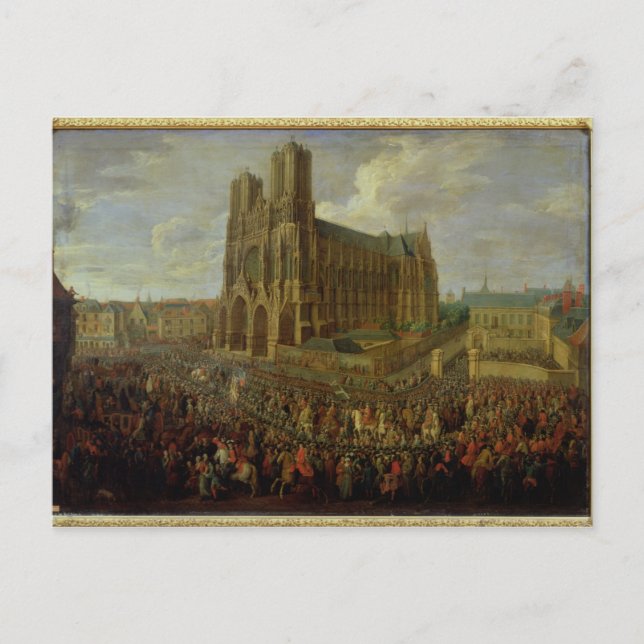 The procession of King Louis XV Postcard (Front)