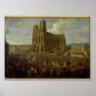 The procession of King Louis XV Poster