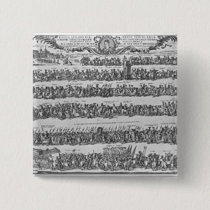 The Procession of Pope Innocent XII 2 Inch Square Button