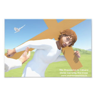 The procession to Calvary Christ carryng the Cross Photo Print