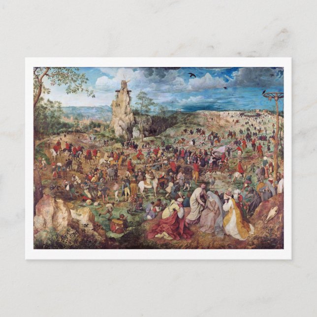 The Procession to Calvary, Pieter Bruegel Postcard (Front)