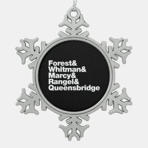 The Projects Snowflake Pewter Christmas Ornament