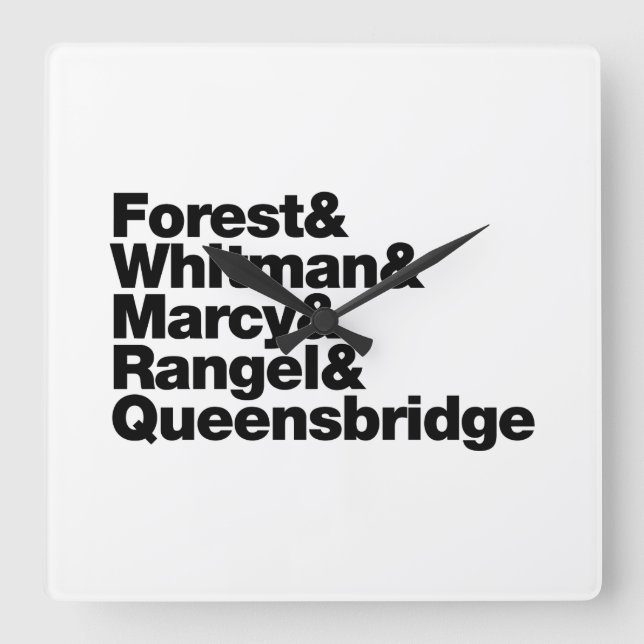 The Projects Square Wall Clock (Front)