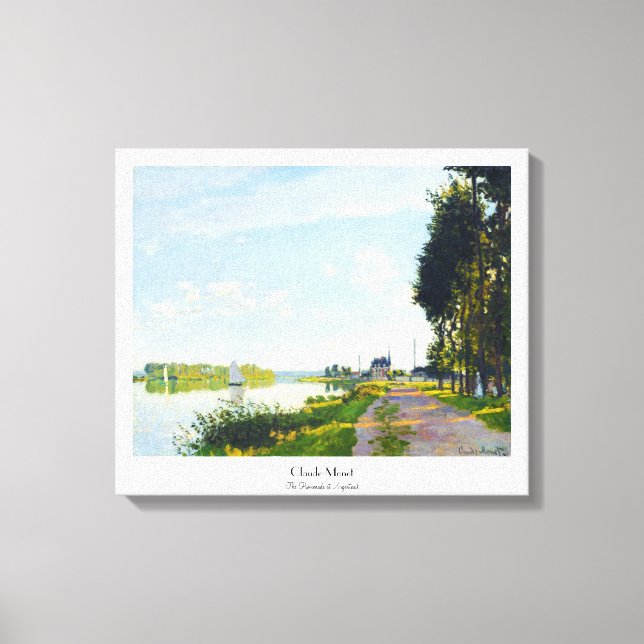 The Promenade at Argenteuil  Claude Monet Canvas Print (Front)