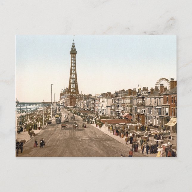 The Promenade, Blackpool, England Postcard (Front)