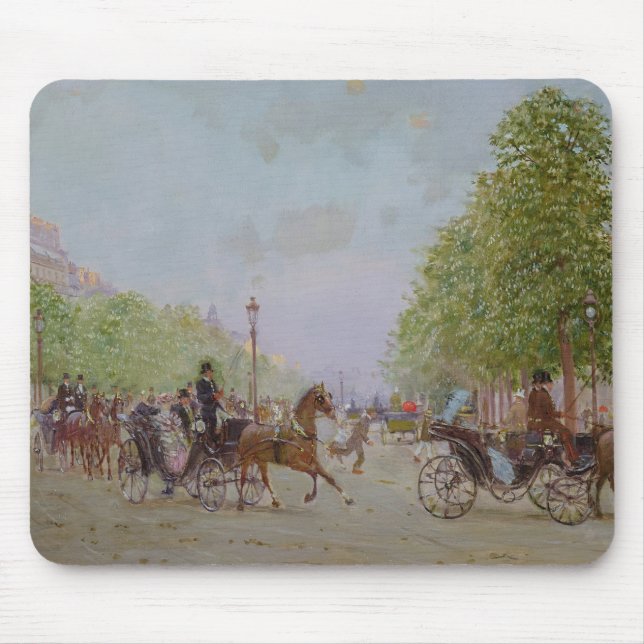 The Promenade on the Champs-Elysees Mouse Pad (Front)