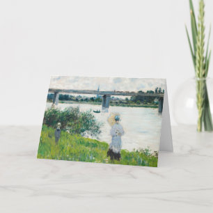 The Promenade with Railroad Bridge by Monet, Card