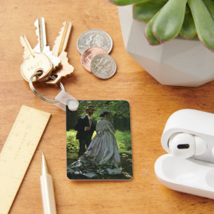 The Promenaders, aka The Strollers by Claude Monet Keychain