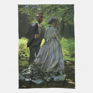 The Promenaders, aka The Strollers by Claude Monet Kitchen Towel