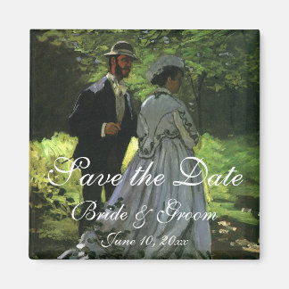 The Promenaders (The Strollers) by Monet Wedding Magnet