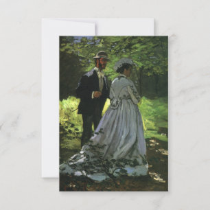 The Promenaders (The Strollers) by Monet Wedding RSVP Card