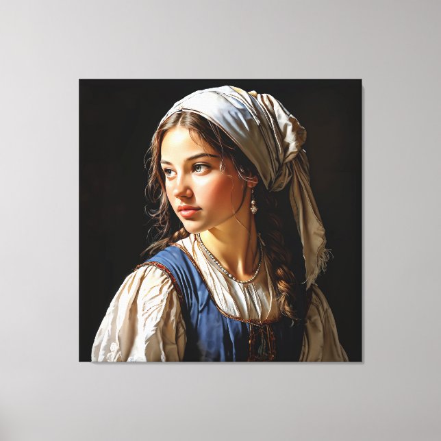 “The Promise of Tomorrow” “Anna” A Dutch Girl Canvas Print (Front)