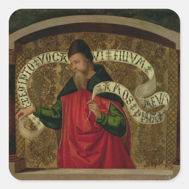 The Prophet Amos, 1535 Square Sticker (Front)