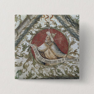 The Prophet Baruch, from the Loggia d'Annunciazion 2 Inch Square Button