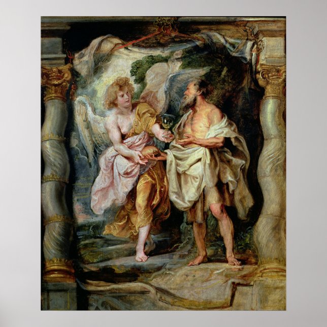 The Prophet Elijah and the Angel Poster (Front)