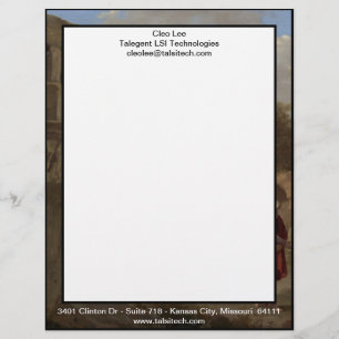 The Prophet Elijah and the Widow of Zarephath Letterhead