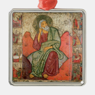 The Prophet Elijah, Pskov School (panel) Metal Ornament