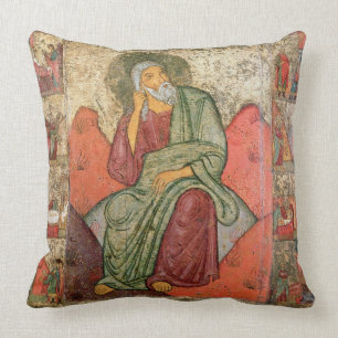 The Prophet Elijah, Pskov School (panel) Throw Pillow