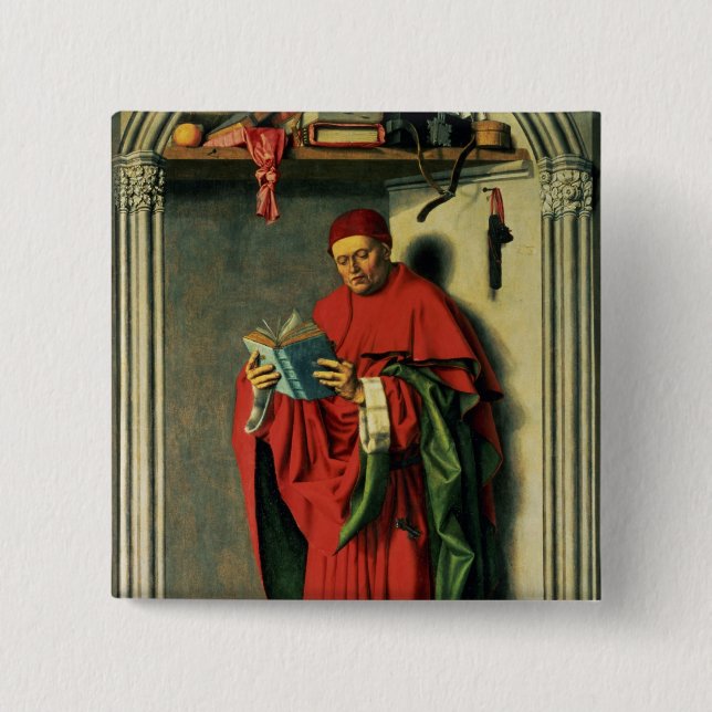 The Prophet Jeremiah, 1443-45 2 Inch Square Button (Front)