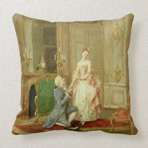 The Proposal (oil on panel) Throw Pillow