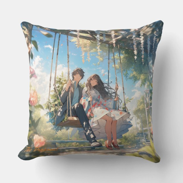 The Proposal & Wedding Throw Pillow (Front)