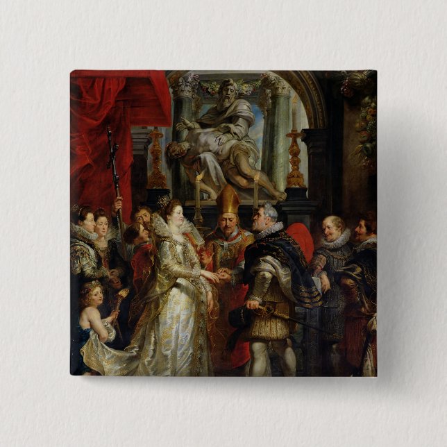 The Proxy Marriage 2 Inch Square Button (Front)