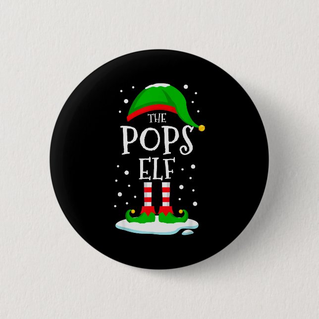 The Ps Elf Christmas Family Matching Xmas Grandpa  2 Inch Round Button (Front)