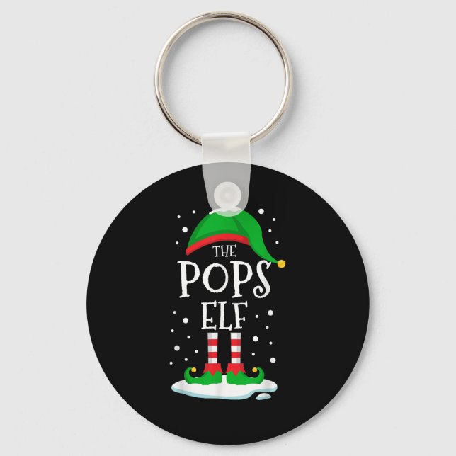 The Ps Elf Christmas Family Matching Xmas Grandpa  Keychain (Front)