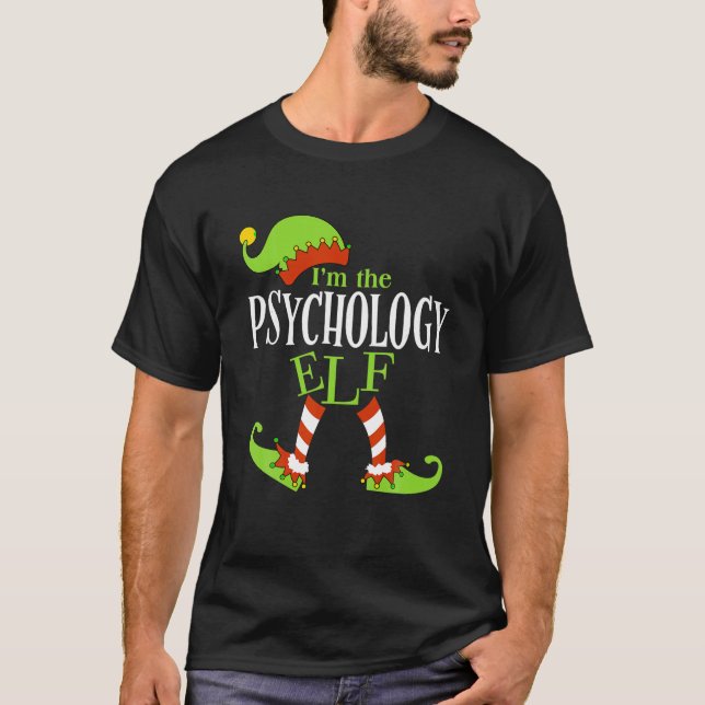 The PSYCHOLOGY Elf Family Group Matching PJ Christ T-Shirt (Front)