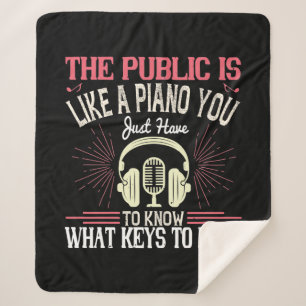 The Public Is Like A Piano Sherpa Blanket