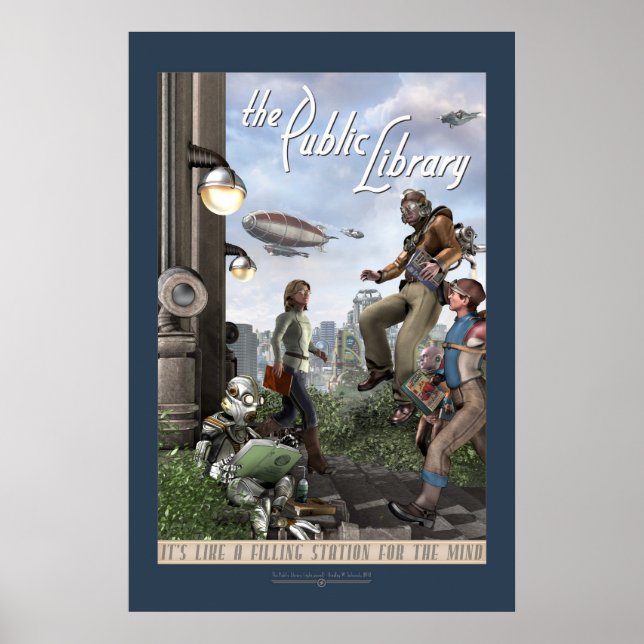 The Public Library - Right Panel (20x30") Poster (Front)