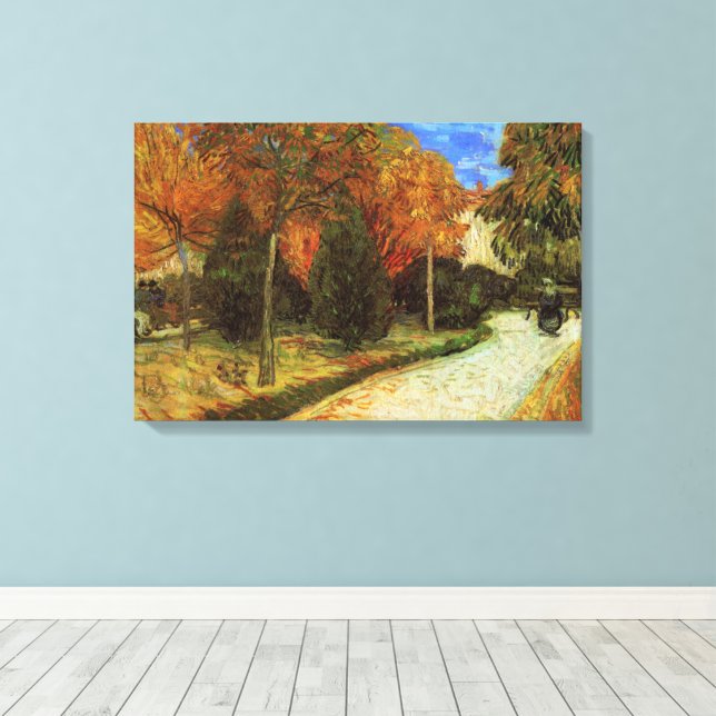 The Public Park at Arles by Vincent van Gogh Canvas Print (Insitu(Wood Floor))