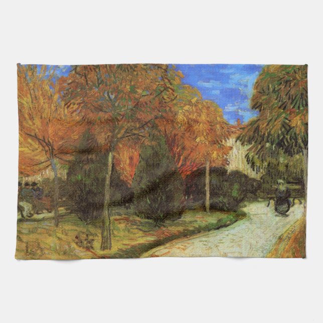 The Public Park at Arles by Vincent van Gogh Kitchen Towel (Horizontal)