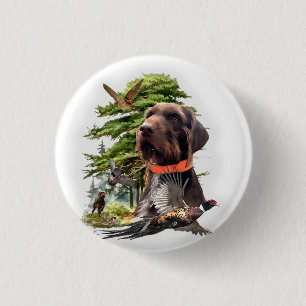 The Pudelpointer  1 Inch Round Button