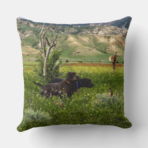 The Pudelpointer  Throw Pillow