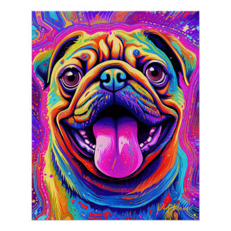 The Pug Dog 001 - Zetton Ziana Poster