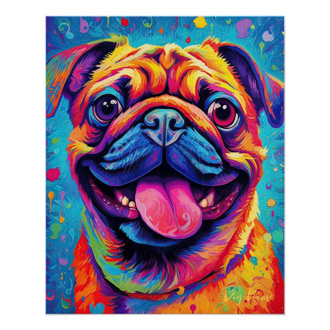 The Pug Dog 003 - Zetton Ziana Poster (Front)