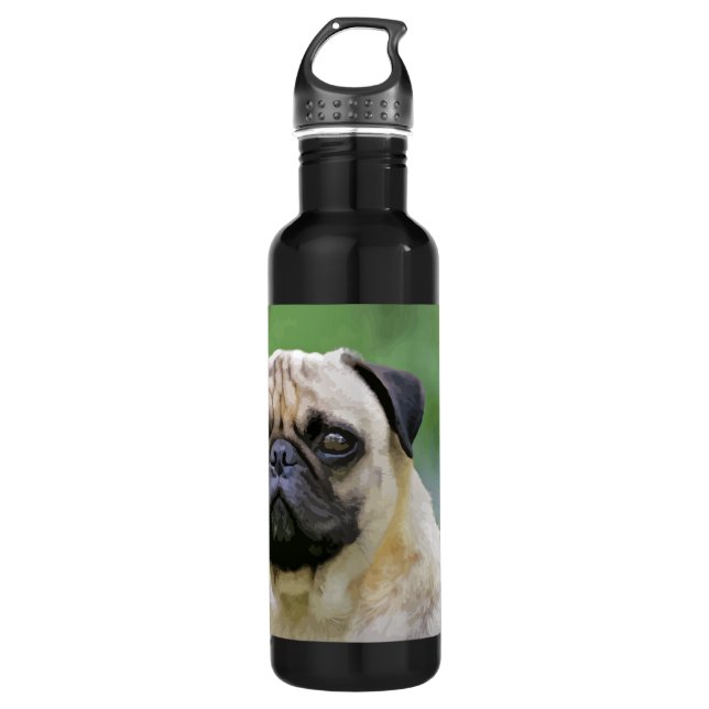 The Pug Dog 710 Ml Water Bottle (Front)