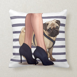 The Pug Life Throw Pillow