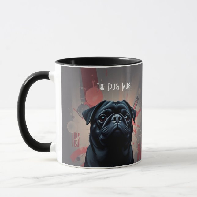 "The Pug Mug"- Pug Dog Coffee Mug (Gauche)
