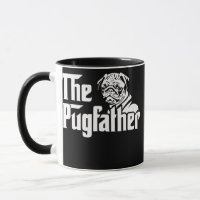 The Pugfather Pug Dad Father's Day Gift Pug