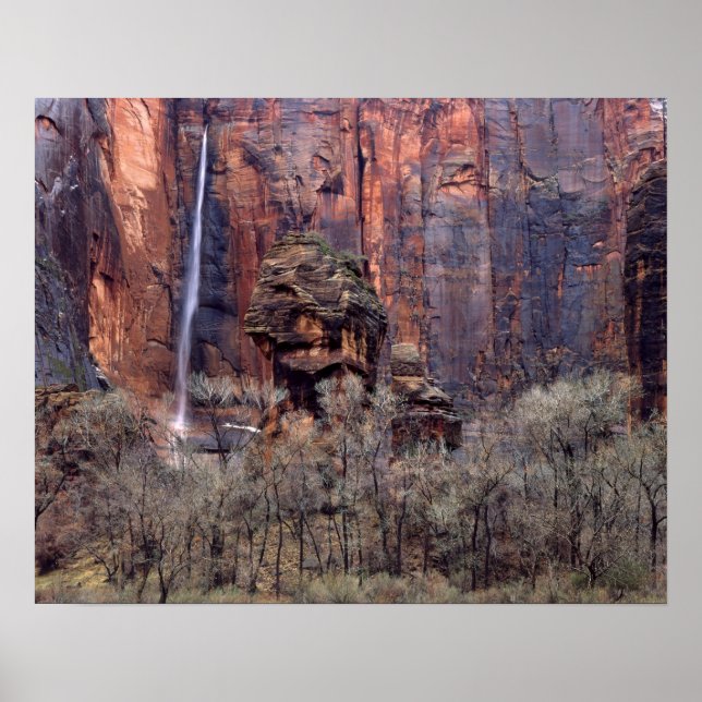 The Pulpit and ephemeral waterfall Poster (Front)