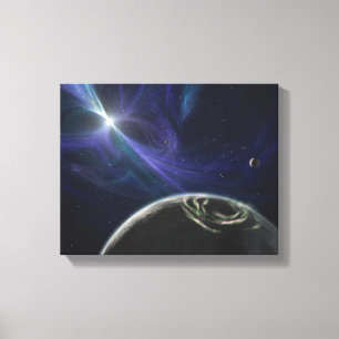 The pulsar planet system canvas print