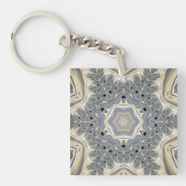 The Pulse of a Fractal Dream Keychain (Front)