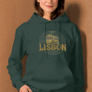 The Pulse of Lisbon Womens Basic Hooded Sweatshirt
