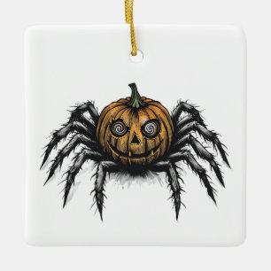 The Pumpkin-Headed Crawler Ceramic Ornament