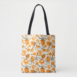 The Pumpkin King Halloween Pattern Tote Bag